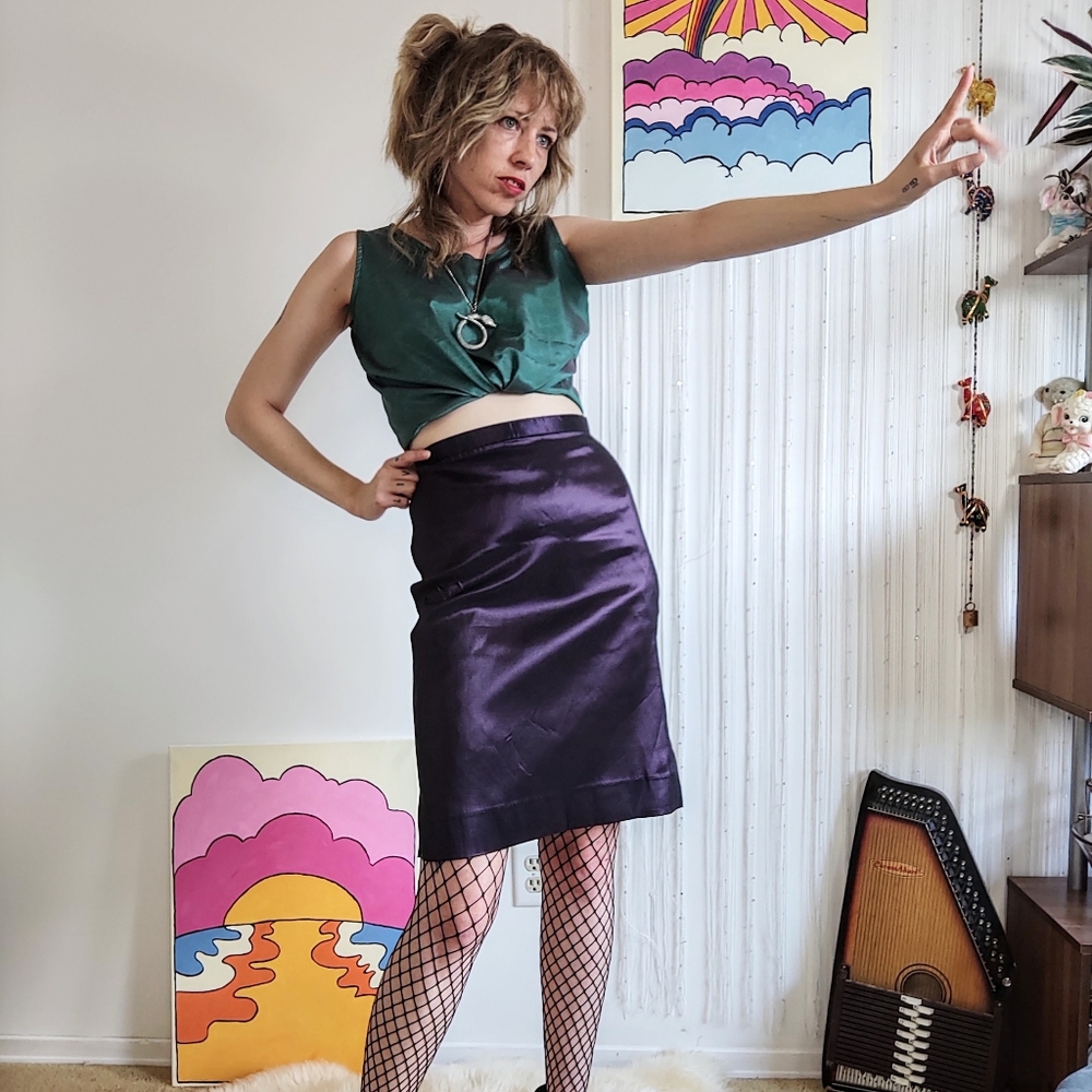 NWT Vintage Purple Disco Skirt (Tags still attached)